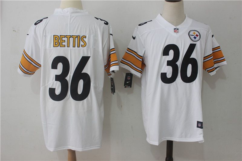Men Pittsburgh Steelers 36 Bettis White Nike Vapor Untouchable Limited NFL Jerseys